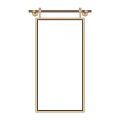 Rectangular Mirror With Brown Wooden Frame For Home Interior Decor 3d model