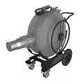 Industrial Wheeled Metal Tank With Nozzle Piping And Mobile Design For Industrial Use