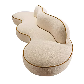 Modern shaped sofa 3d model