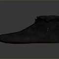 Dark Fabric Ankle Boots With Lace Up Closure And Fold Over Cuff Design