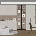 Modern Study Home Study 3d model
