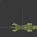 Scary Mutant Wolf 3D Model As Fictional Creature With Exposed Bones