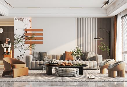 modern living room home living room 3d model