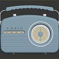 Blue Retro Style Radio Speaker Compatible With Laptop Computers And Devices