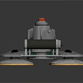 Industrial Mechanical Device With Red Top Metal Bases Green Gaskets And Yellow Edges