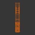 Blue Heavy Duty Functional Truck With Long Cargo Trailer And Multiple Wheels For Transportation
