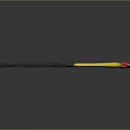 Axe With Red Head And Yellow Gray Handle On Gray Background With Reflection