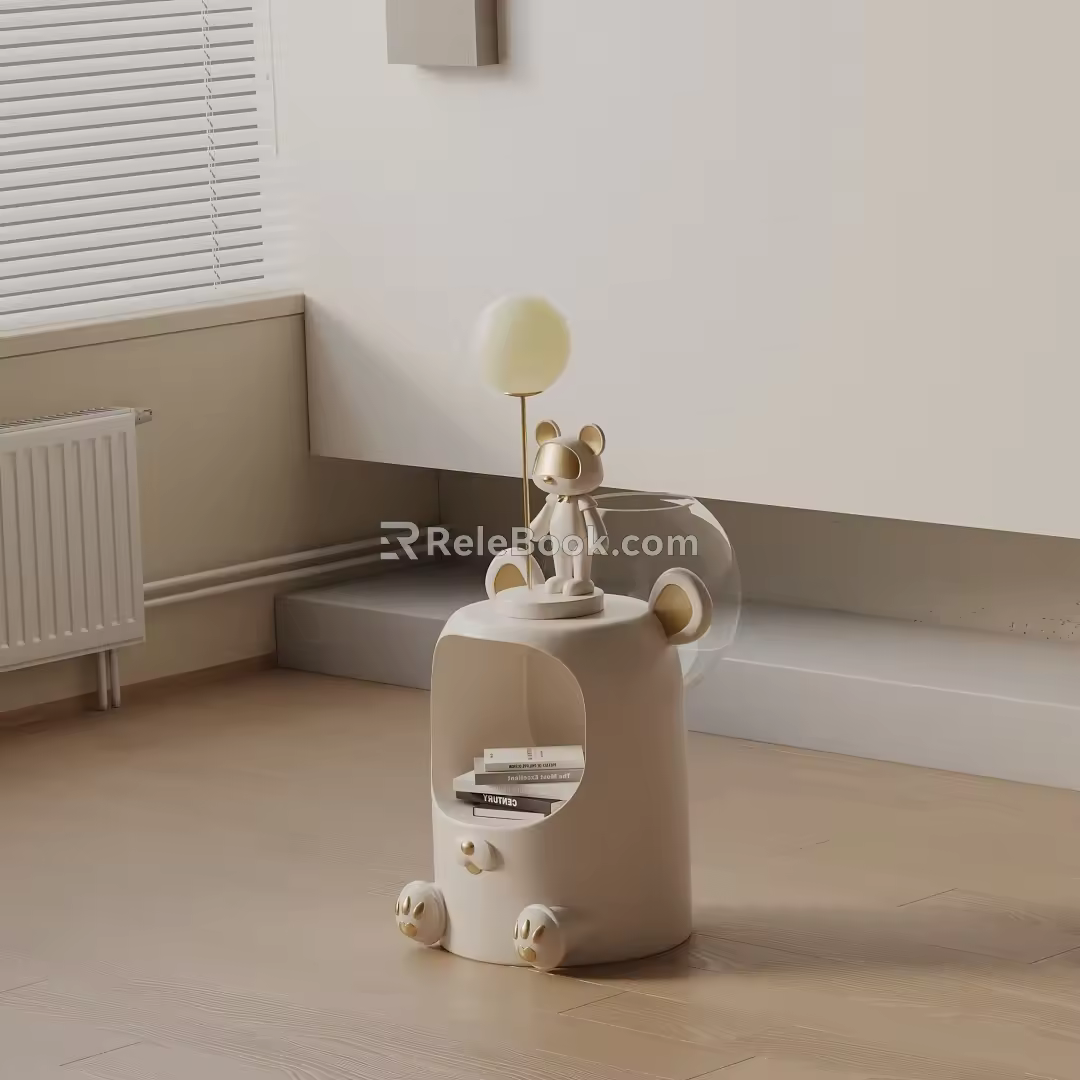 Modern bedside table 3d model