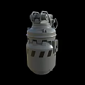 Tactical Gray Military Grenade Weapon Featuring Metal Structure And FDG Marking 3d model