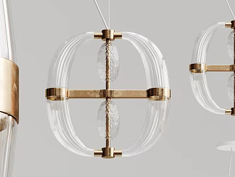 Modern Chandelier Metal Glass Decorative Chandelier 3d model