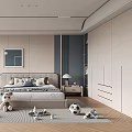 Modern Kids Bedroom With Toys Cozy Decor And Light Wood Flooring