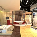Modern Bedroom Furniture Specialty Store with Comfortable Beds Stylish Chairs and Elegant Decor