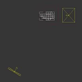 Neon Decorated Grid Display Furniture With Night Party Signs And Game Icons