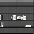 Modern Black Bookshelf Storage Rack 3d model