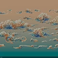Traditional Colorful Cloud Patterns Decorative Design With Various Classic Elements And Styles