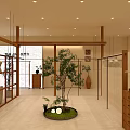 Modern Clothing Store Interior With Mannequins Clothing Racks Sofa Plants And Wooden Decor