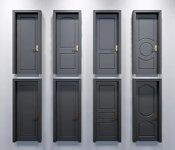 Modern door paint room door 3d model
