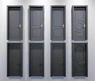 Modern door paint room door 3d model