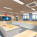 Modern Classroom Universal Classroom 3d model