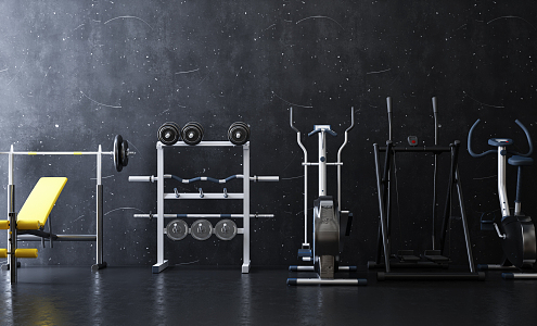 Modern Fitness Equipment 3d model