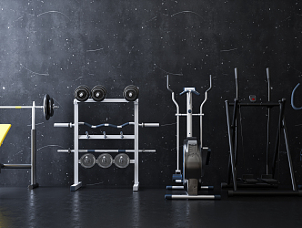 Modern Fitness Equipment 3d model