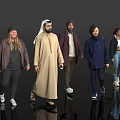 Diverse Group of People in Traditional and Modern Attire Standing Together