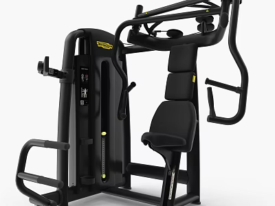 Heavy Duty Black Commercial Fitness Equipment For Professional Seated Chest Press Training 3d model