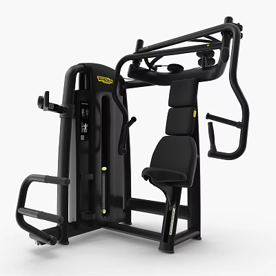 Heavy Duty Black Commercial Fitness Equipment For Professional Seated Chest Press Training 3d model