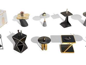 Modern corner table 3d model