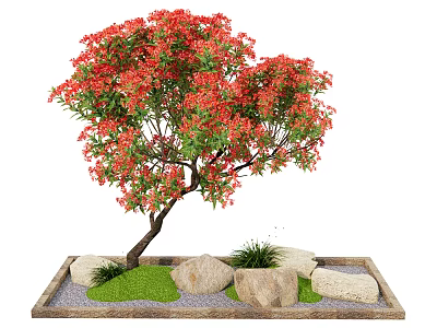 Rhododendron modeling tree 3d model