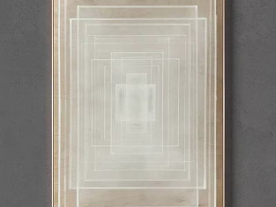 Layered Square Picture Frames With Light Wooden Frames Against Gray Background 3d model