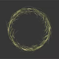 Natural Green Grass Wreath Handmade Round Shape With Fresh Plant Materials
