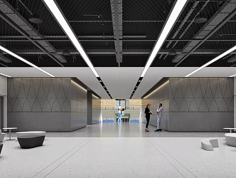 Modern Aisle Gymnasium Aisle 3d model