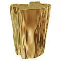 Golden Metallic Side Table With Modern Stylish Design For Home Decor