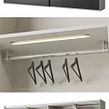 Modern Sliding Door Wardrobe with Internal Shelves Hanging Rods and Storage Compartments