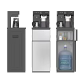Stainless Steel Household Water Dispenser With Storage Cabinet And Bottle