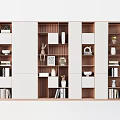 Study Bookcase Bookshelf Display Cabinet Locker Sideboard Decorative Cabinet Book Decorative Ornaments 3d model