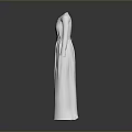 White Long Sleeve Dress with Pleated Front and Gathered Waist for Elegant Formal Occasions