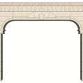 Ornate Classical Stone Archway With Decorative Top And Side Columns