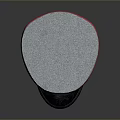 Stylish Gray Red And Blue Fashion Hat With Yellow Badge Decorative Band And Colorful Accents
