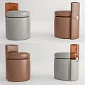 Modern Sofa Stool Leather Sofa Stool Low Stool 3d model