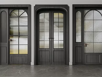 American double door 3d model