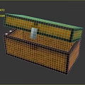Orange Wooden Storage Box With Open Lid For Household Organizing And Storage