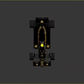 John Player Special Marlboro Black And Gold Race Car With Driver Yellow Helmet Number 12
