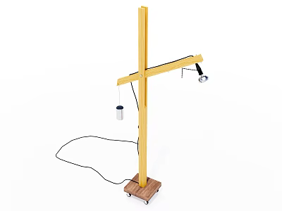 Modern floor lamp solid wood floor lamp 3d model