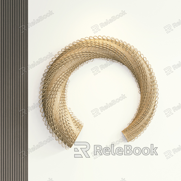 Modern Wall Decoration Rattan Wall Decoration Sculpture Pendant model