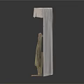 Household Living Supplies Including Foldable Green Canvas Bag And Beige Cloth Covered Cabinet