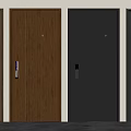 Stylish Security Doors with Modern Designs and Multiple Colors for Home Security 3d model
