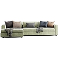 Modern Multiplayer Sofa Longue 3d model