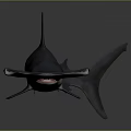 Impressive Hammerhead Shark Featuring Distinctive Broad Head and Sleek Body Structure 3d model